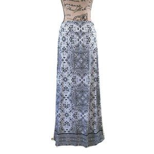 Cynthia Rowley black and white print maxi skirt
